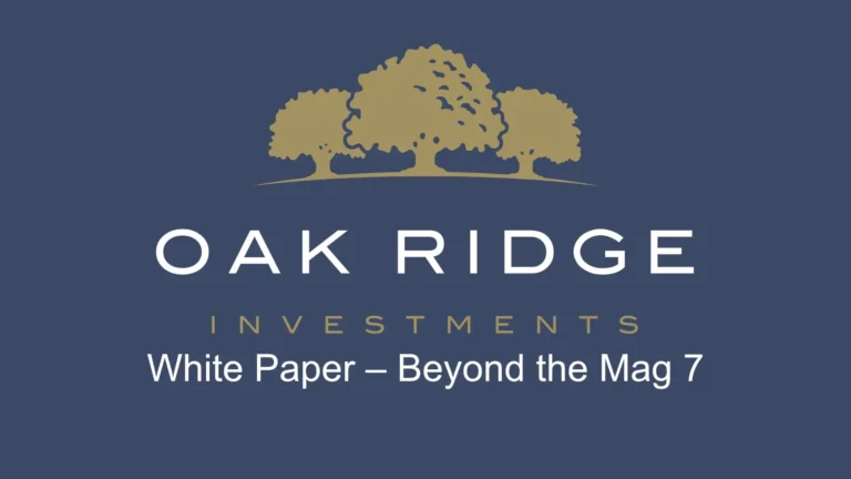 Oak Ridge Investments White Paper cover design